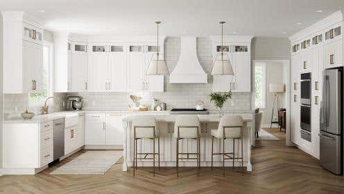 RTA Craftsman White Shaker Kitchen Cabinets