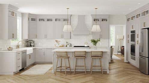 Craftsman Off-White Shaker Bathroom Cabinets