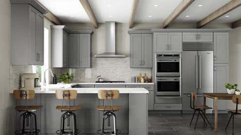 RTA Grey Shaker Elite Kitchen Cabinets