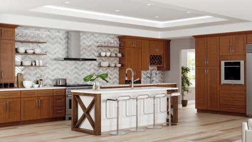 RTA Shaker Cinnamon Kitchen Cabinets