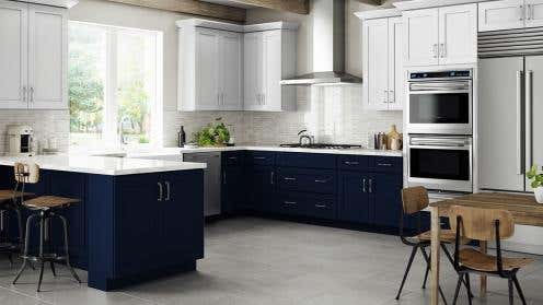 Navy Blue Shaker Kitchen Cabinets