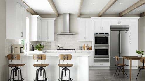 Summit Shaker White Kitchen Cabinets
