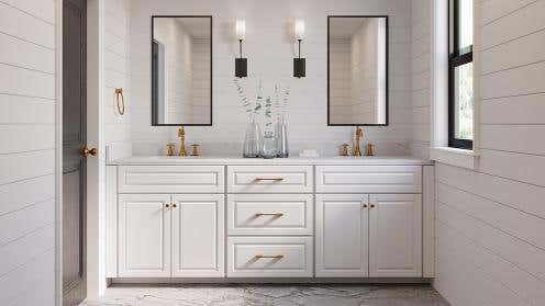 Summit Shaker White Bathroom Cabinets