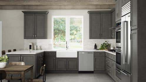 RTA York Driftwood Grey Kitchen Cabinets