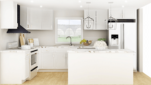 RTA Key Largo White Kitchen Cabinets