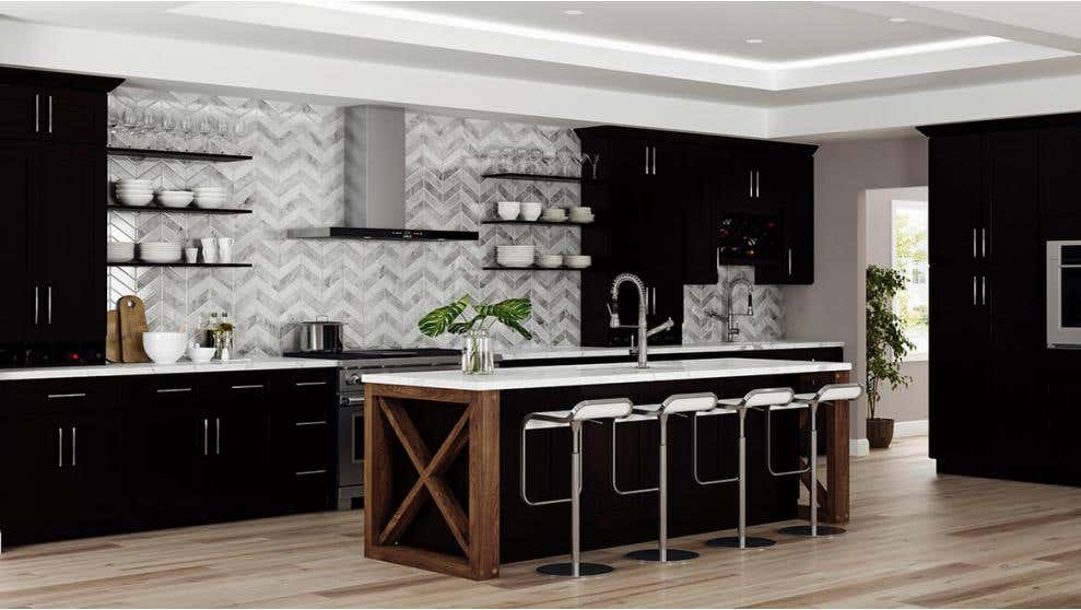 Shaker Espresso Kitchen Cabinets