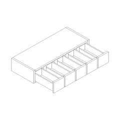 Grey Shaker Elite Wall Spice Drawer Cabinet 30"W x 6"H