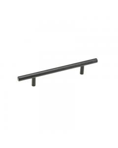 Matte Black Contemporary Steel Pull 8-3/16 in