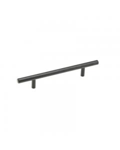 Matte Black Contemporary Steel Pull 8-3/16 in