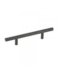 Matte Black Contemporary Steel Pull 6-15/16 in