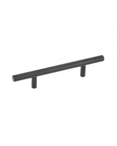 Matte Black Contemporary Steel Pull 6-15/16 in