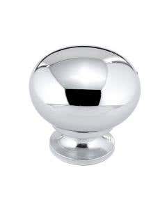 Chrome Contemporary Metal Knob 1-1/4 in