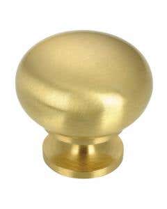 Satin Brass Contemporary Metal Knob 1-1/4 in