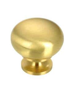 Satin Brass Contemporary Metal Knob 1-1/4 in