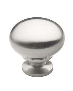 Brushed Nickel Contemporary Metal Knob 1-1/4 in
