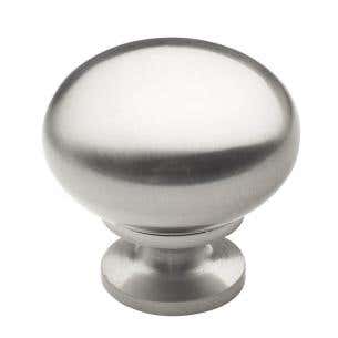 Brushed Nickel Contemporary Metal Knob 1-1/4 in