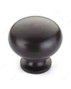 Matte Black Contemporary Metal Knob 1-1/4 in