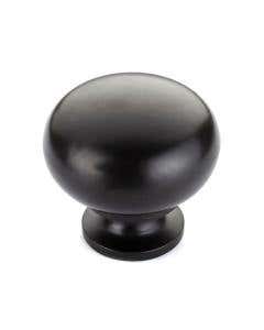 Matte Black Contemporary Metal Knob 1-1/4 in