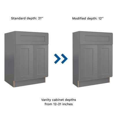 Reduce Vanity with Fixed Drawer Front