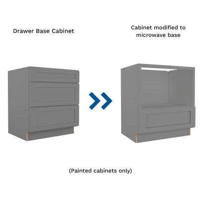 Convert Drawer Base Cabinet to Microwave Base Cabinet