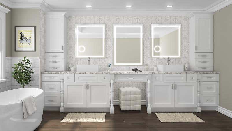 Colorado White Shaker Bath Vanities