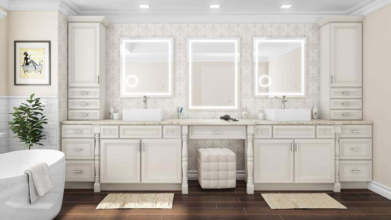 York Linen Off White Bathroom Vanities