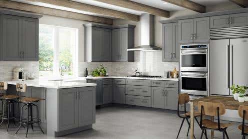 RTA Grey Shaker Elite Kitchen Cabinets