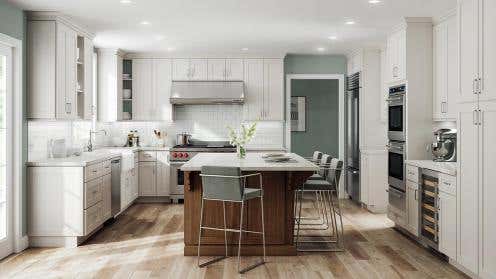 RTA Key Largo White Kitchen Cabinets