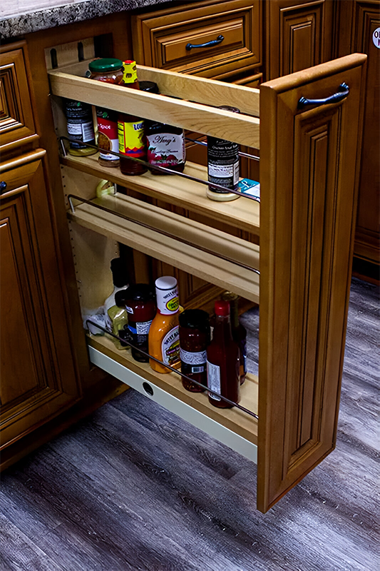 Consider Narrow Cabinets for Small Items