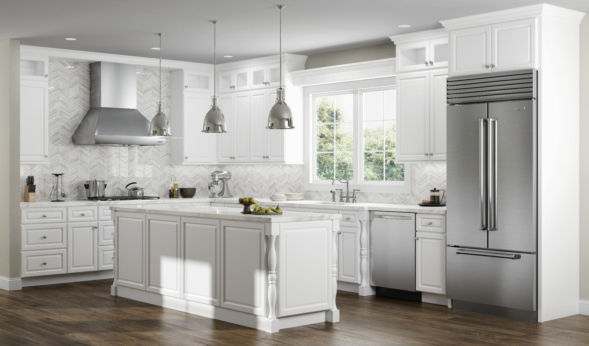 Key Largo White Cabinets