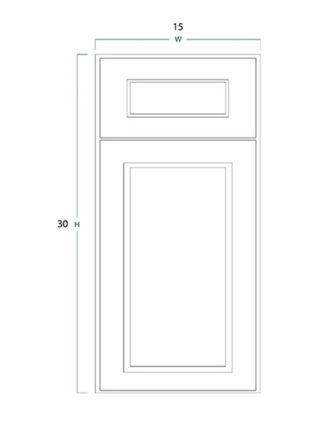 Base cabinets with measurement