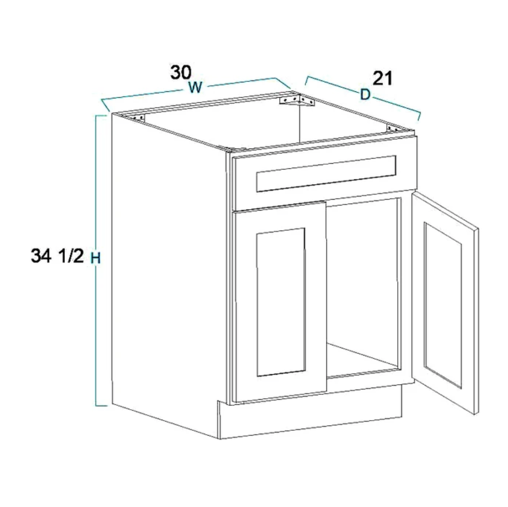 Sink Base cabinets with measurement