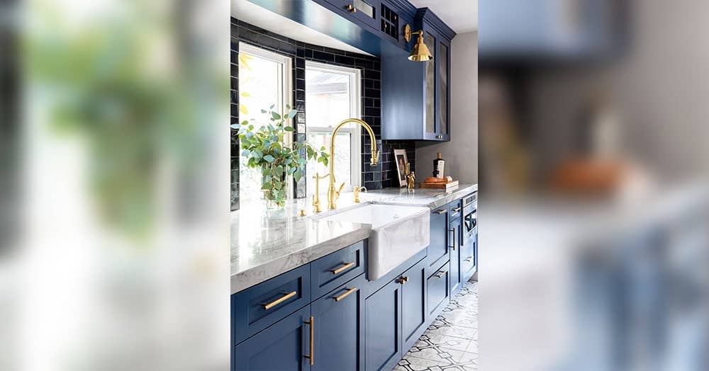 Navu Blue Kitchen Cabinets
