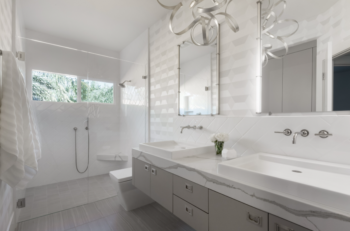 grey minimalist bathroom