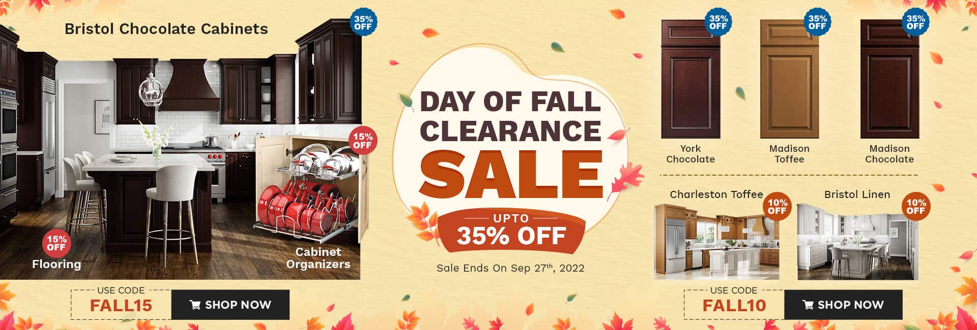 Day Of Fall Clearance Sale- Great Deals on Quality Kitchen Cabinets