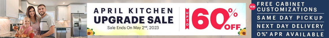 Kitchen Renovation Sale- Up to 60% off this April!
