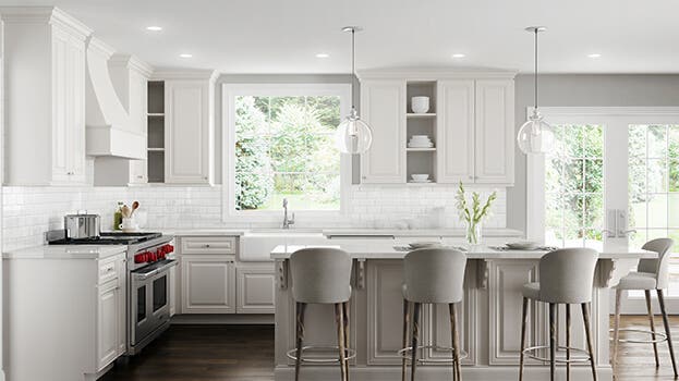  Bristol Linen White Kitchen Cabinets 