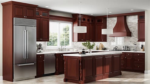 Charleston Cherry Kitchen Cabinets