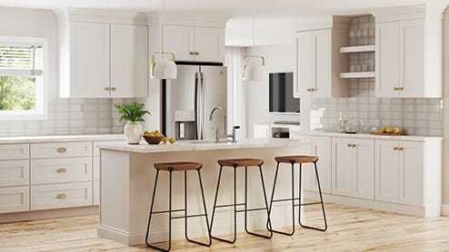Colorado White Shaker Kitchen Cabinets