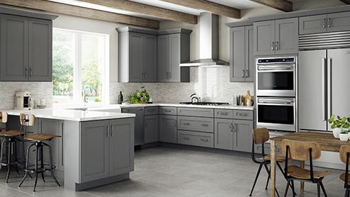 Grey Shaker Elite Kitchen Cabinets