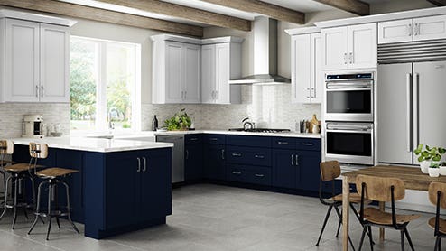 Navy Blue Shaker Kitchen Cabinets