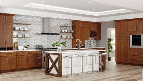 Shaker Cinnamon Kitchen Cabinets