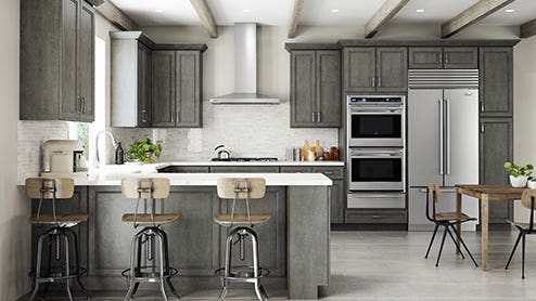 York Driftwood Grey Kitchen Cabinets