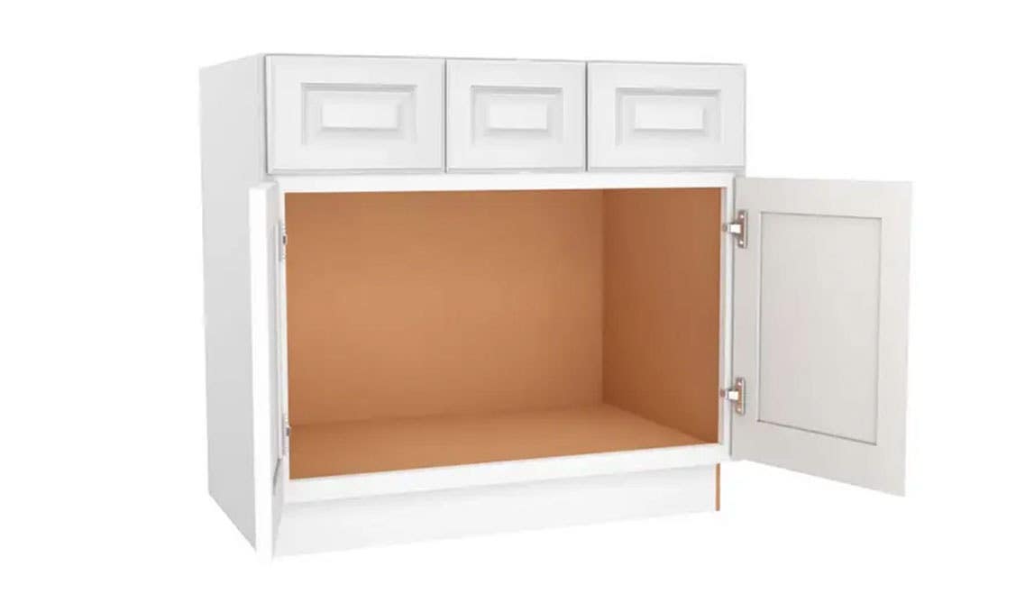 36 Inches white bathroom vanity