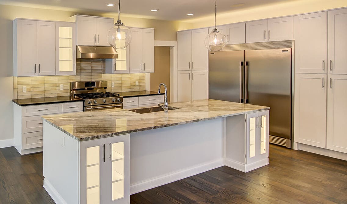 Brown Marble countertop classic kitchen design