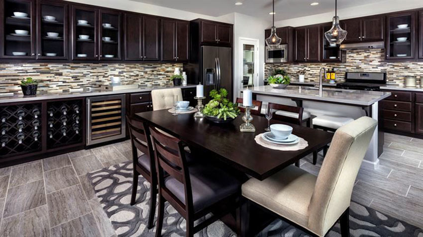 Brown Shaker Cabinets