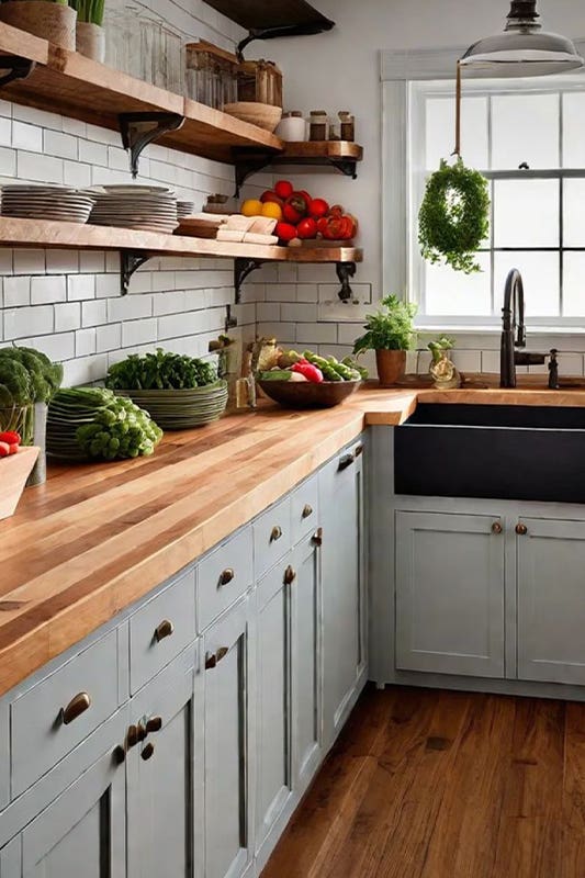 Butcher Block Kitchen Countertop