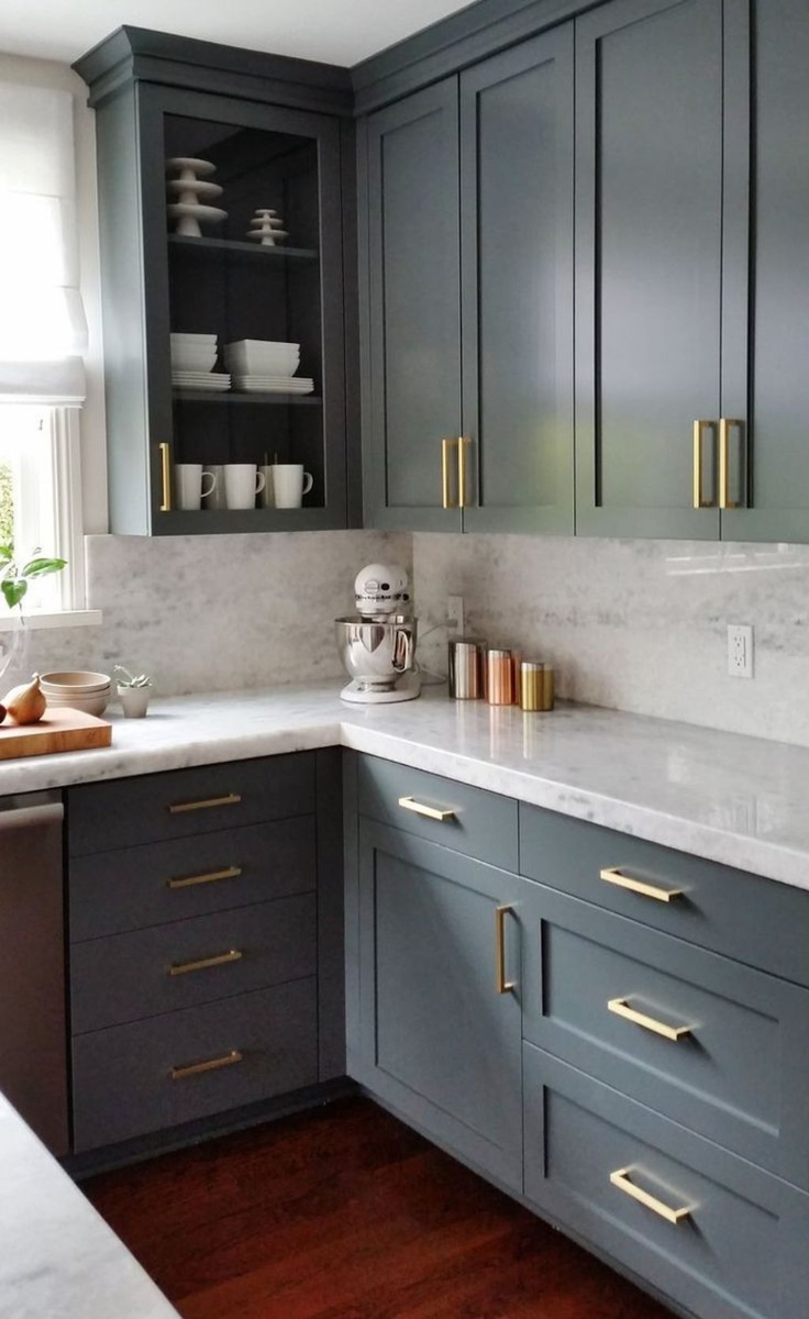 25+ simple ideas to style grey kitchen cabinets