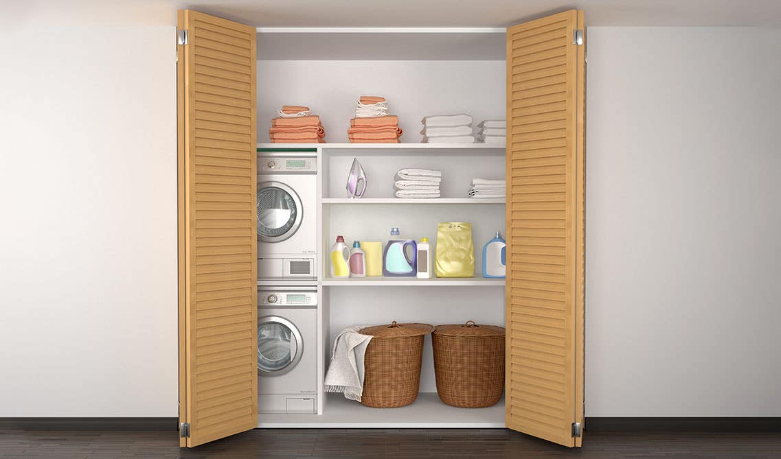 Laundry Room with closet space