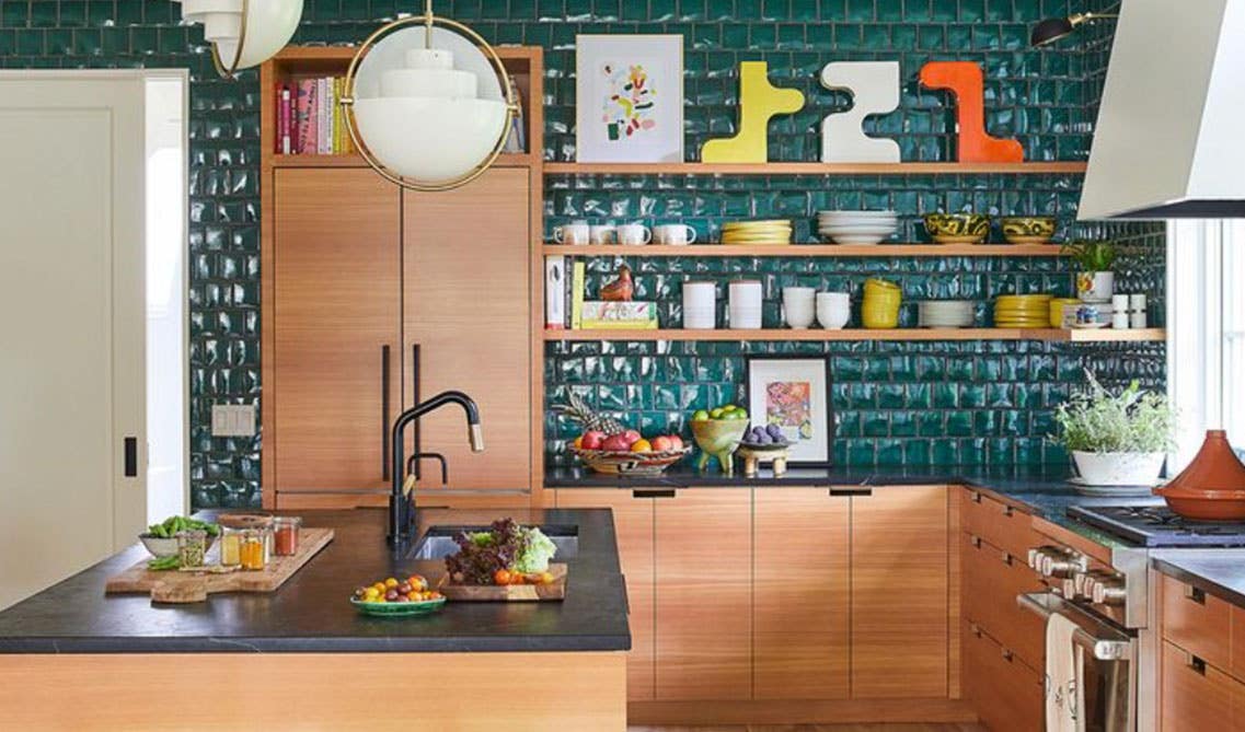 25 Modern Kitchen Design Ideas Making Statements, Colorful Retro